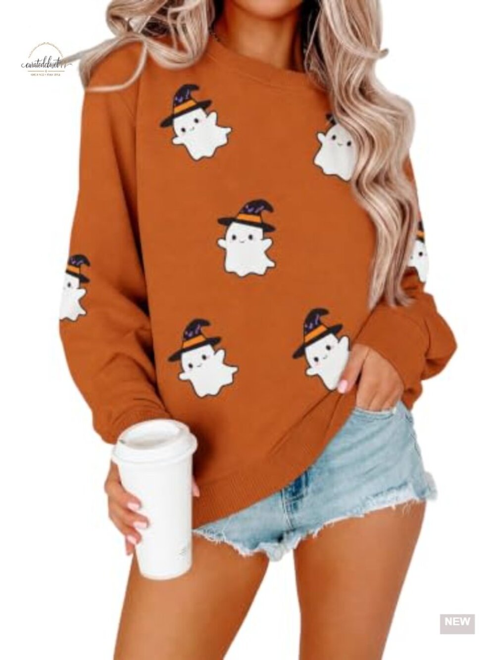 Women's Sequin Skeleton Halloween Sweatshirt Crewneck Loose Fit Pullover
